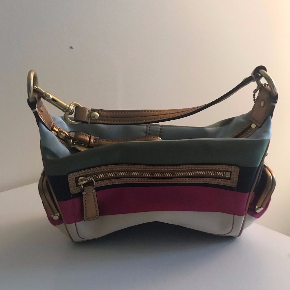 Coach Legacy Mini Hobo Bag (Multicolor Silk)